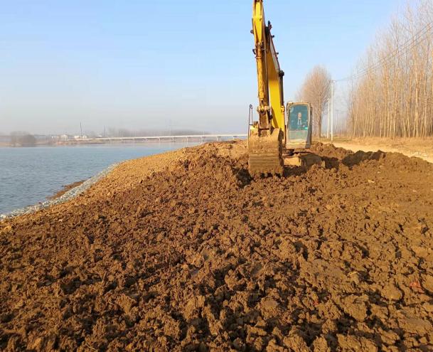 海建公司新沭河石笼生态护坡即将完工(图2)